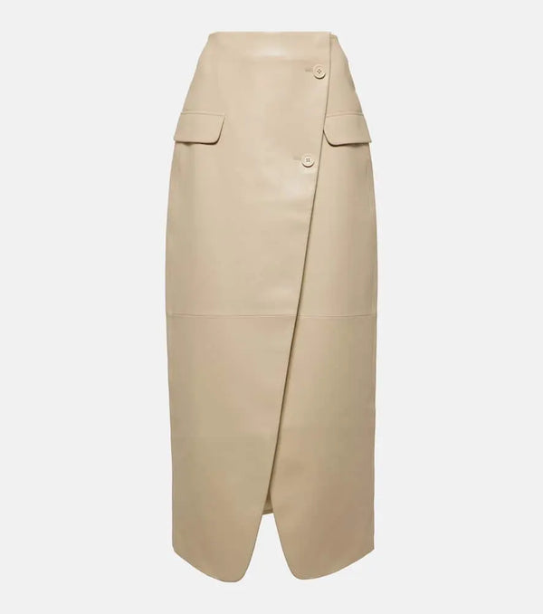 The Frankie Shop Nan faux leather maxi skirt | LYBSTORE