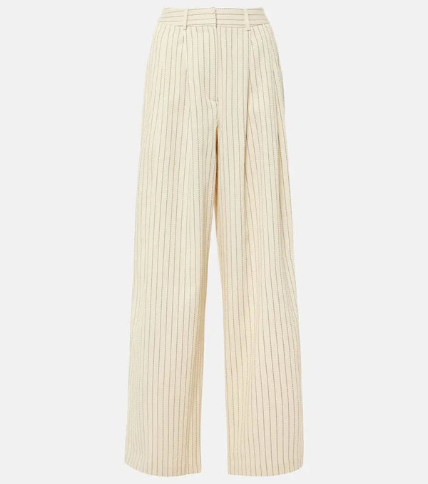 The Frankie Shop Ripley pinstripe twill wide-leg pants | LYBSTORE