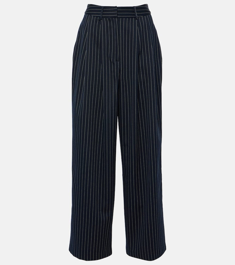 The Frankie Shop Ripley pinstripe twill wide-leg pants