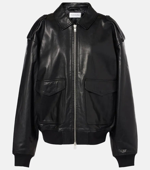 The Frankie Shop Viper leather jacket | LYBSTORE