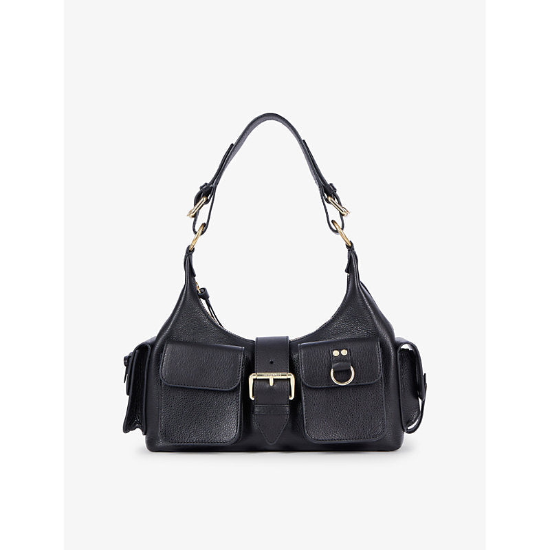 Womens The Kooples Amelia multi-pocket leather shoulder bag