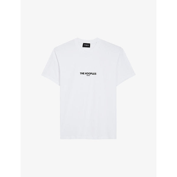 Mens The Kooples Brand-print cotton T-shirt