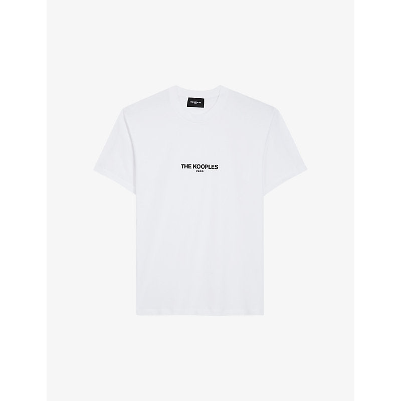 Mens The Kooples Brand-print cotton T-shirt