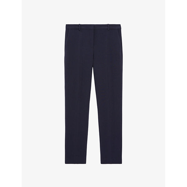 Womens The Kooples High-rise straight-cut stretch-woven trousers