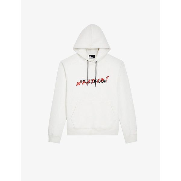 The Kooples Slogan-print relaxed-fit cotton hoody | LYBSTORE