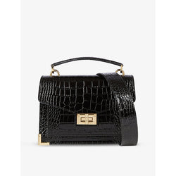 The Kooples Small Emily crocodile-effect leather cross-body bag