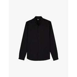 The Kooples Stand-collar regular-fit cotton-twill shirt