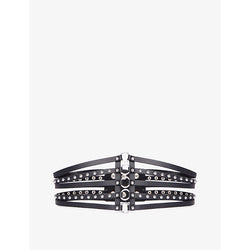 The Kooples Stud-embellished leather corset belt