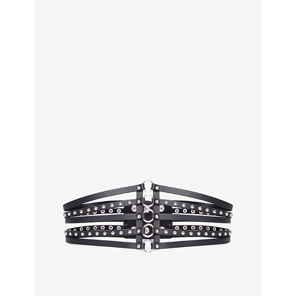 The Kooples Stud-embellished leather corset belt | LYBSTORE