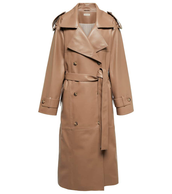 The Mannei Amman leather trench coat