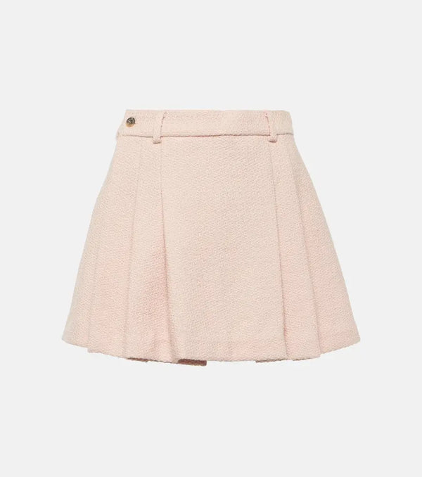 The Mannei Bran pleated wool-blend miniskirt | LYBSTORE