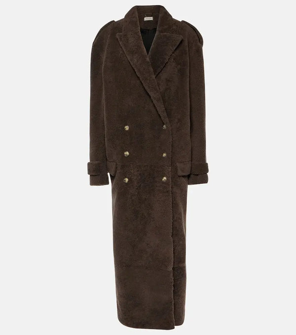 The Mannei Rutul oversized faux fur-trimmed coat | LYBSTORE