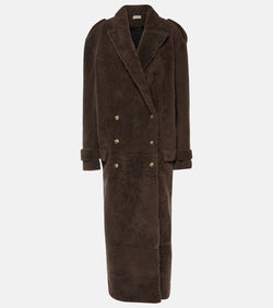 The Mannei Rutul oversized faux fur-trimmed coat