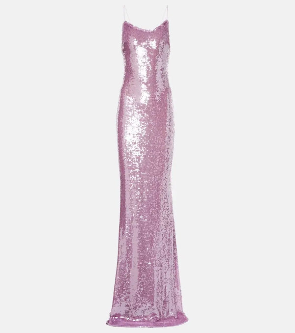 The New Arrivals Ilkyaz Ozel Gwyneth sequined open-back gown | LYBSTORE