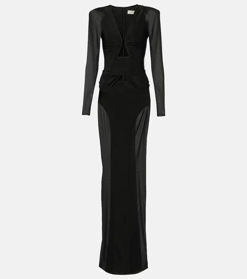 The New Arrivals Ilkyaz Ozel Paneled cutout gown