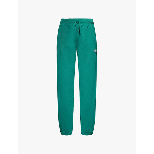 Womens The North Face Brand-embroidery straight-leg high-rise cotton-jersey jogging bottoms