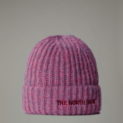 The North Face Fohair Cabin Beanie Midnight Mauve-dragonfruit-beetroot One