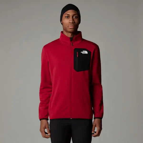 The North Face Men's Crest Full-zip Fleece Garnet Red-tnf Black