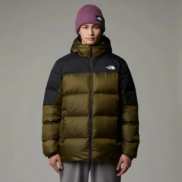 The North Face Men's Diablo Down 2.0 Hooded Jacket Moss Green Black Heather-tnf Black