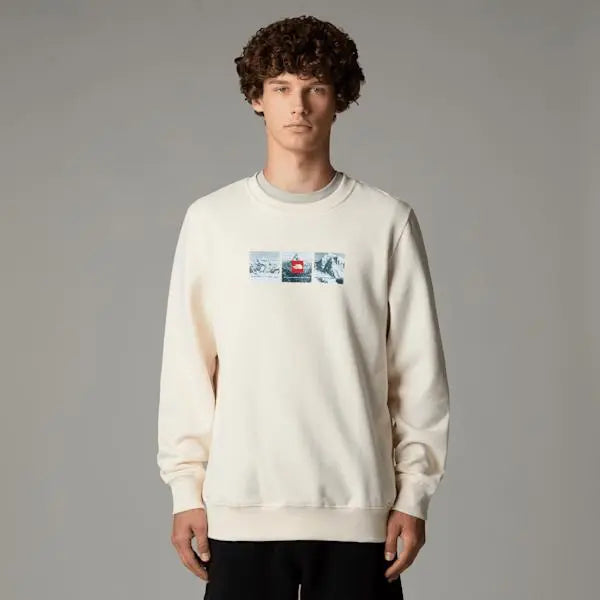 The North Face Men's Expedition System Graphic Sweatshirt White Dune