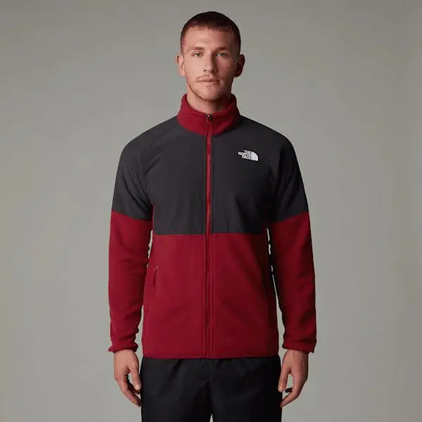 The North Face Men's Glacier Heavyweight Full-zip Fleece Garnet Red-asphalt Grey