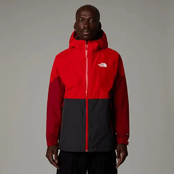 The North Face Men’s Lightning Zip-in Jacket Asphalt Grey-high Risk Red-garnet Red