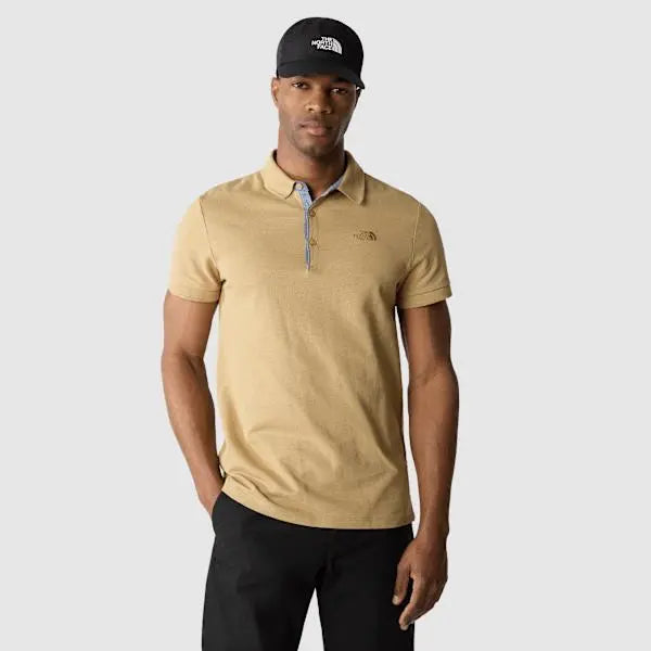 The North Face Men’s Premium Piquet Polo Shirt Khaki Stone