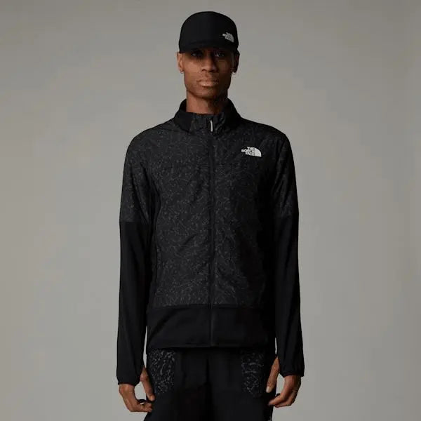 The North Face Men's Winter Warm Pro Full-zip Jacket Tnf Black-tnf Black Trail Reflective Print