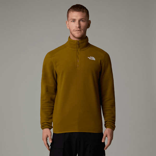 The North Face Men's 100 Glacier 1/4 Zip Fleece Moss Green