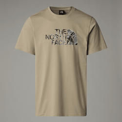 The North Face Men's Easy Graphic T-shirt Clay Grey-tnf Black 3d Summit Mesh Print