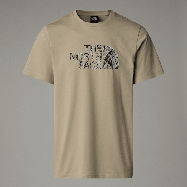 The North Face Men's Easy Graphic T-shirt Clay Grey-tnf Black 3d Summit Mesh Print