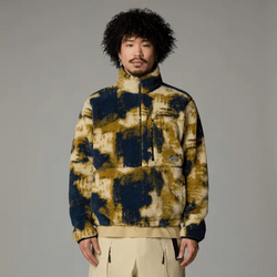 The North Face Men's Extreme Pile Pullover Fleece Midnight Petrol Tnf Bleach Dye Print-tnf Black