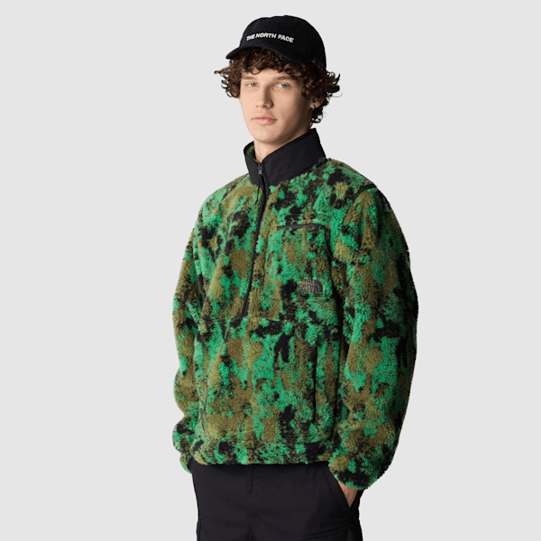 The North Face Men’s Extreme Pile Pullover Optic Emerald Generative Camo Jacquard