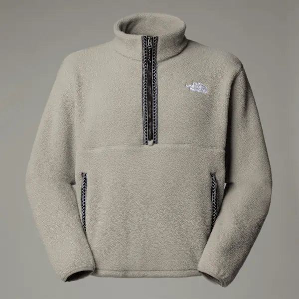 The North Face Men's Tnf Fleeski 1/4 Zip Pullover Fleece Clay Grey