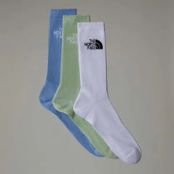 The North Face Multi Sport Cushion Crew Socks Tnf White-misty Sage-steel Blue