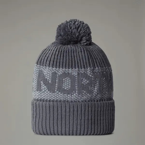 The North Face Retro Cabin Beanie High Rise Grey-smoked P One