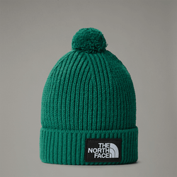 The North Face Tnf Logo Box Pom Beanie Evergreen One