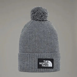 The North Face Tnf Logo Box Pom Beanie Tnf Medium Grey Heather One