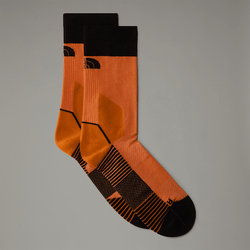 The North Face Trail Run Crew Socks Vivid Flame-tnf Black