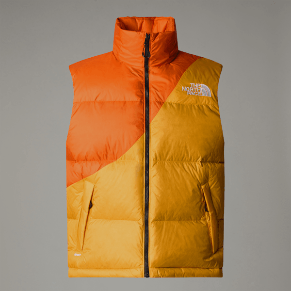 The North Face Unisex Tnf X Yinka Ilori Down Gilet Red Orange-apricot Glaze