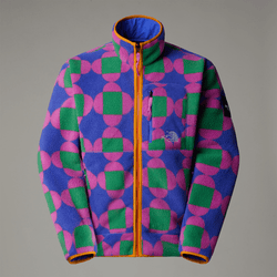 The North Face Unisex Tnf X Yinka Ilori Printed Reversible Fleece Jacket Solar Blue Lets Blossom Together Print