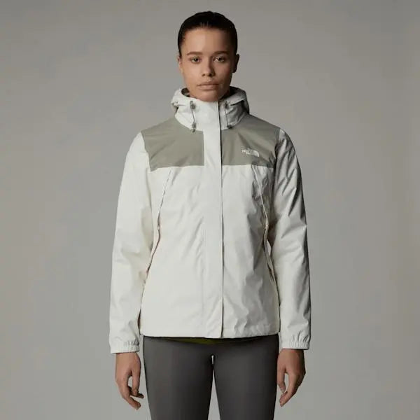 The North Face Women's Antora Jacket White Dune-clay Grey