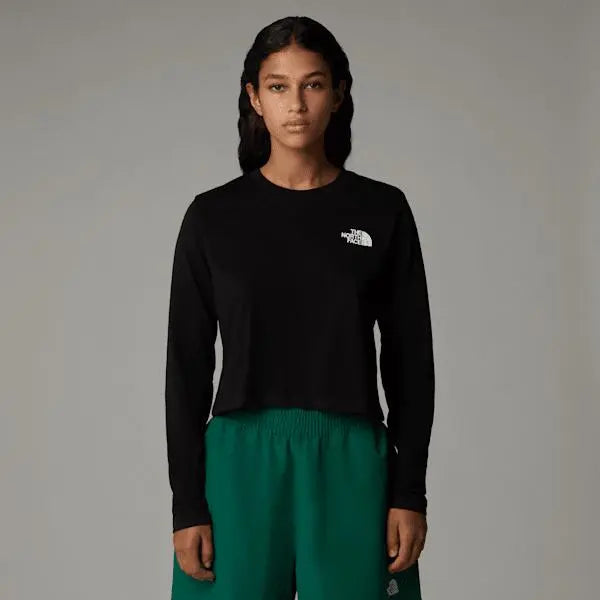 The North Face Women's Cropped Long-sleeve Simple Dome T-shirt Tnf Black