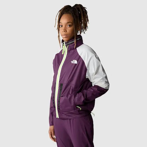 The North Face Women's Kikash Wind Jacket Black Currant Purple-white Dune