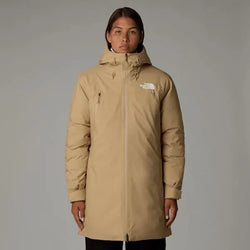 The North Face Women's Mountain Range Down Parka Khaki Stone