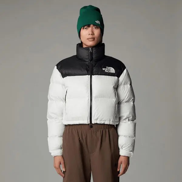 The North Face Women’s Nuptse Short Jacket White Dune-tnf Black