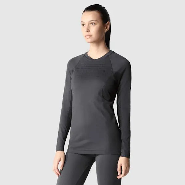 The North Face Women’s Sport Long-sleeve Top Asphalt Grey-tnf Black