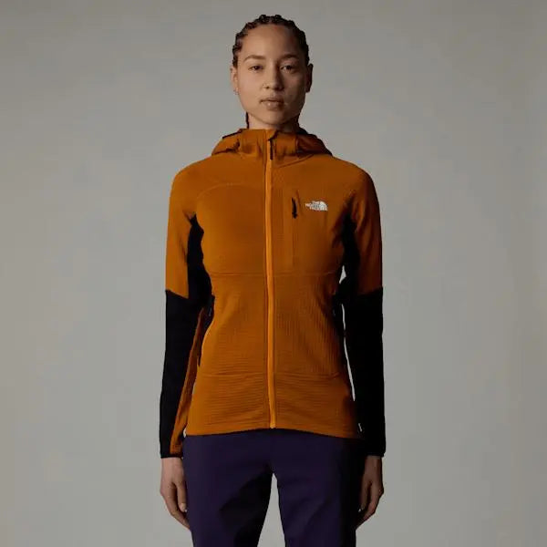 The North Face Women’s Stormgap Power Grid™ Hooded Jacket Iron Citrus-tnf Black