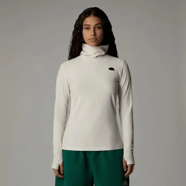 The North Face Women's Turtleneck Long-sleeve Top White Dune