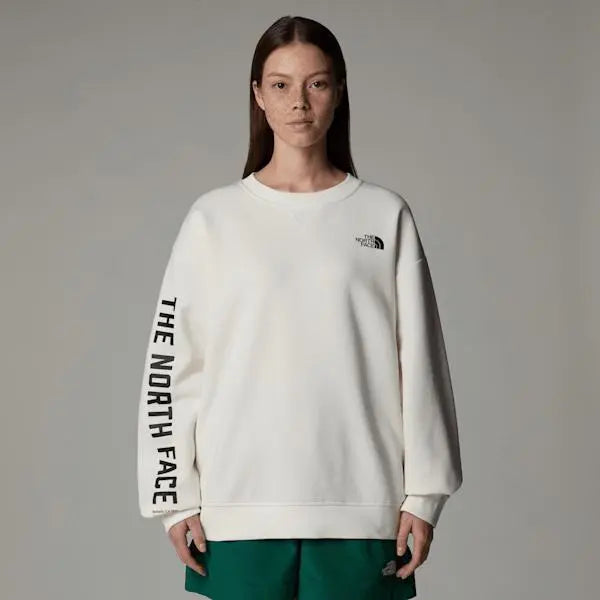 The North Face Women's Varsity Graphic Sweatshirt White Dune